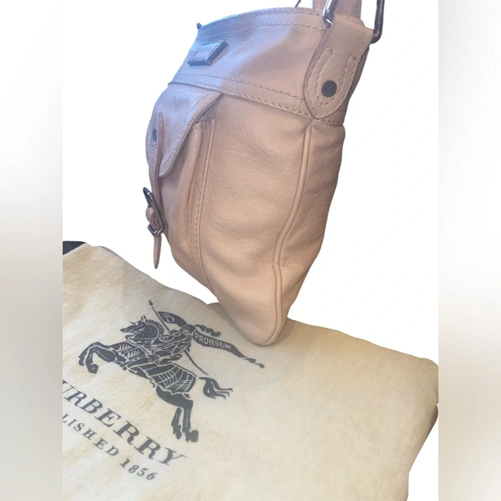 Vintage Burberry Pink Nova Check Lambskin Leather Messenger Crossbody Bag - Picture 6 of 17